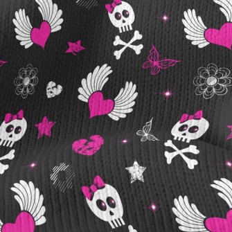 Heart Wings Skull Stretch Jersey