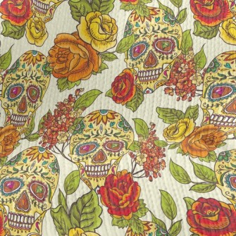 Colorful Painted Skull Stretch Jersey