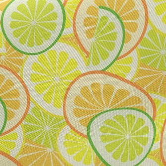 Sliced Juicy Oranges Midweight Cotton Poplin