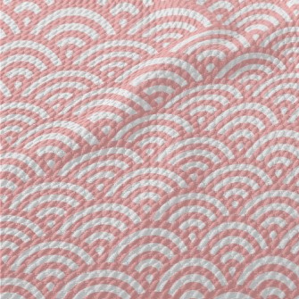 Japanese Pink Waves Birdseye Piqué