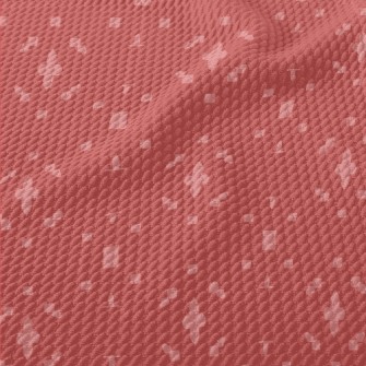 Pink Geometric Pattern Birdseye Piqué