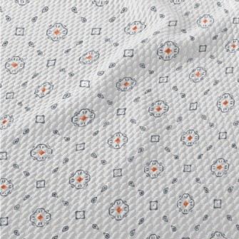 Symmetrical Hand-drawn Graphic Birdseye Piqué