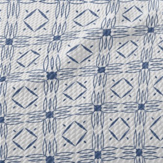 Decorative Geometric Figures Birdseye Piqué