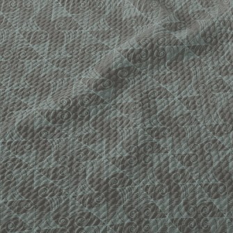 Light Blue Swirls Birdseye Piqué