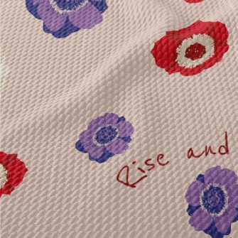 Crayon Doodle Flowers Birdseye Piqué