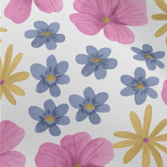 Painted Cartoon Flowers Chiffon