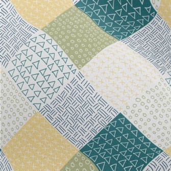 Hand Drawn Shapes Patchwork Chiffon