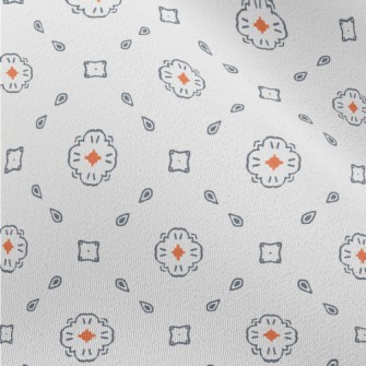 Symmetrical Hand-drawn Graphic Chiffon