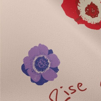 Crayon Doodle Flowers Chiffon