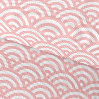 Japanese Pink Waves Waterproof Oxford