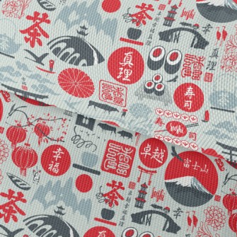 Japanese Cultural Elements Waterproof Oxford