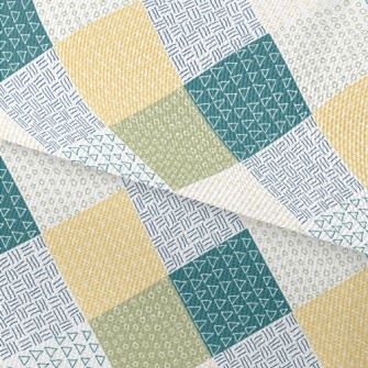 Hand Drawn Shapes Patchwork Waterproof Oxford