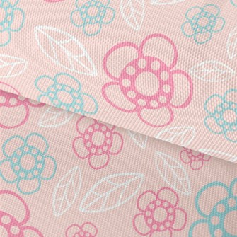 Geometric Flowers And Leaves Waterproof Oxford