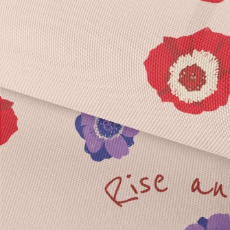 Crayon Doodle Flowers Waterproof Oxford