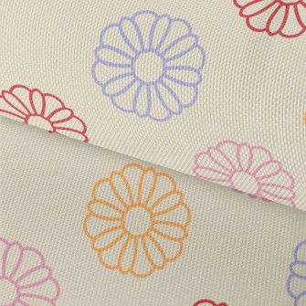 Colorful Vector Flowers Waterproof Oxford