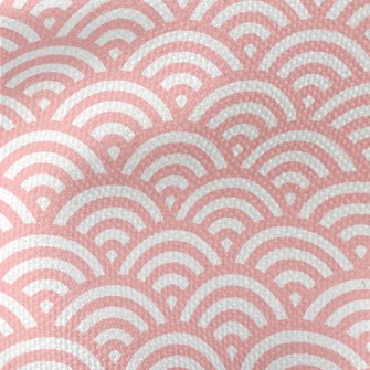 Japanese Pink Waves Waterproof Canvas