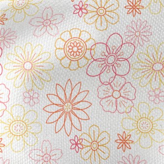 Beautiful Vector Flowers Waterproof Canvas