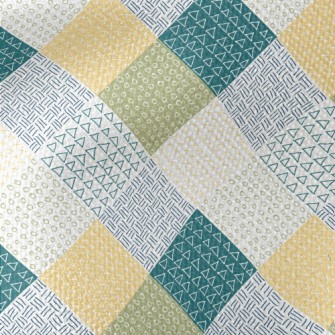 Hand Drawn Shapes Patchwork Waterproof Canvas