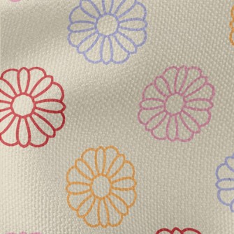 Colorful Vector Flowers Waterproof Canvas