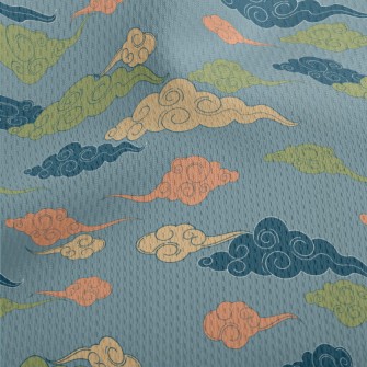 Colorful Chinese Clouds Athletic Mesh Flat Back
