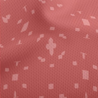 Pink Geometric Pattern Athletic Mesh Flat Back