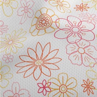Beautiful Vector Flowers Athletic Mesh Flat Back