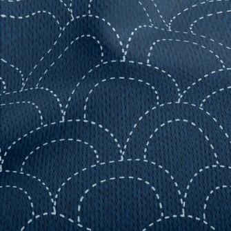 Japanese Sashiko Embroidery Athletic Mesh Flat Back