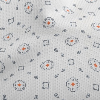 Symmetrical Hand-drawn Graphic Athletic Mesh Flat Back