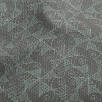 Light Blue Swirls Athletic Mesh Flat Back