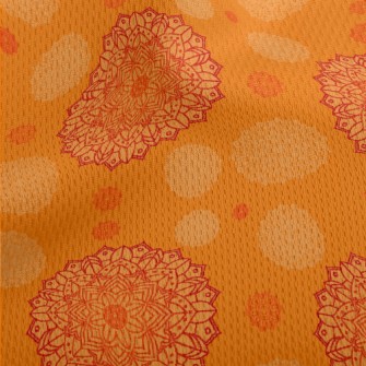 Traditional Mandala Pattern Athletic Mesh Flat Back