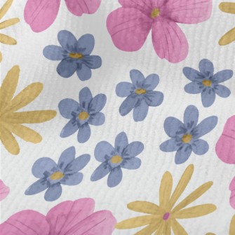 Painted Cartoon Flowers Terry