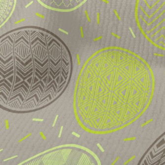 Green Pattern Round Terry