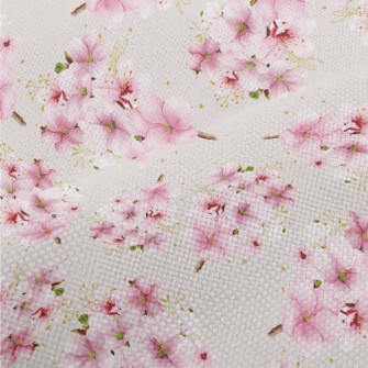Hand Drawn Cherry Blossom Tree Performance Linen
