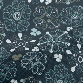 Ethnic Floral Pattern Performance Linen