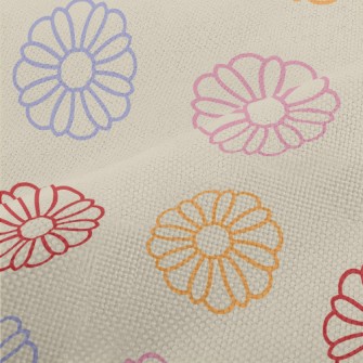 Colorful Vector Flowers Performance Linen