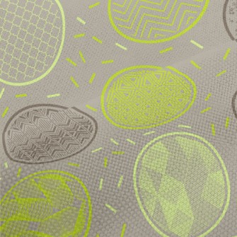 Green Pattern Round Performance Linen