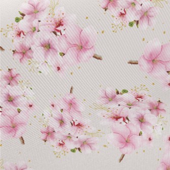 Hand Drawn Cherry Blossom Tree Twill