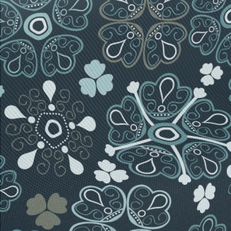 Ethnic Floral Pattern Twill