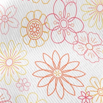 Beautiful Vector Flowers Standard Corduroy