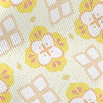 Yellow Tile Design Standard Corduroy