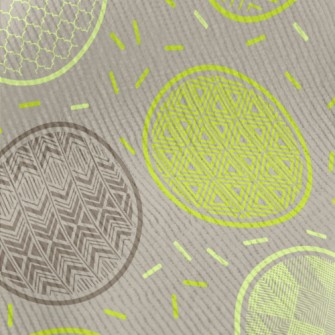 Green Pattern Round Standard Corduroy