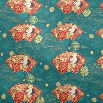 Japanese Fan-shaped Crane Dobby