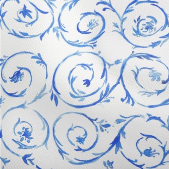 Watercolor Vines And Flowers Dobby