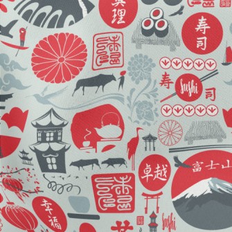 Japanese Cultural Elements Stretch Ponte
