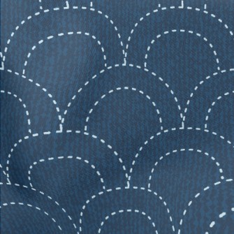 Japanese Sashiko Embroidery Stretch Ponte