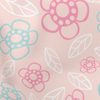 Geometric Flowers And Leaves Stretch Ponte