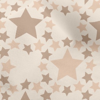 Brown Star Pattern Micro Fleece