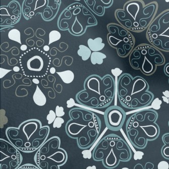 Ethnic Floral Pattern Micro Fleece