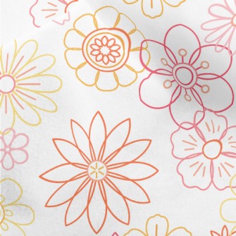 Beautiful Vector Flowers Micro Fleece