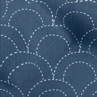 Japanese Sashiko Embroidery Micro Fleece